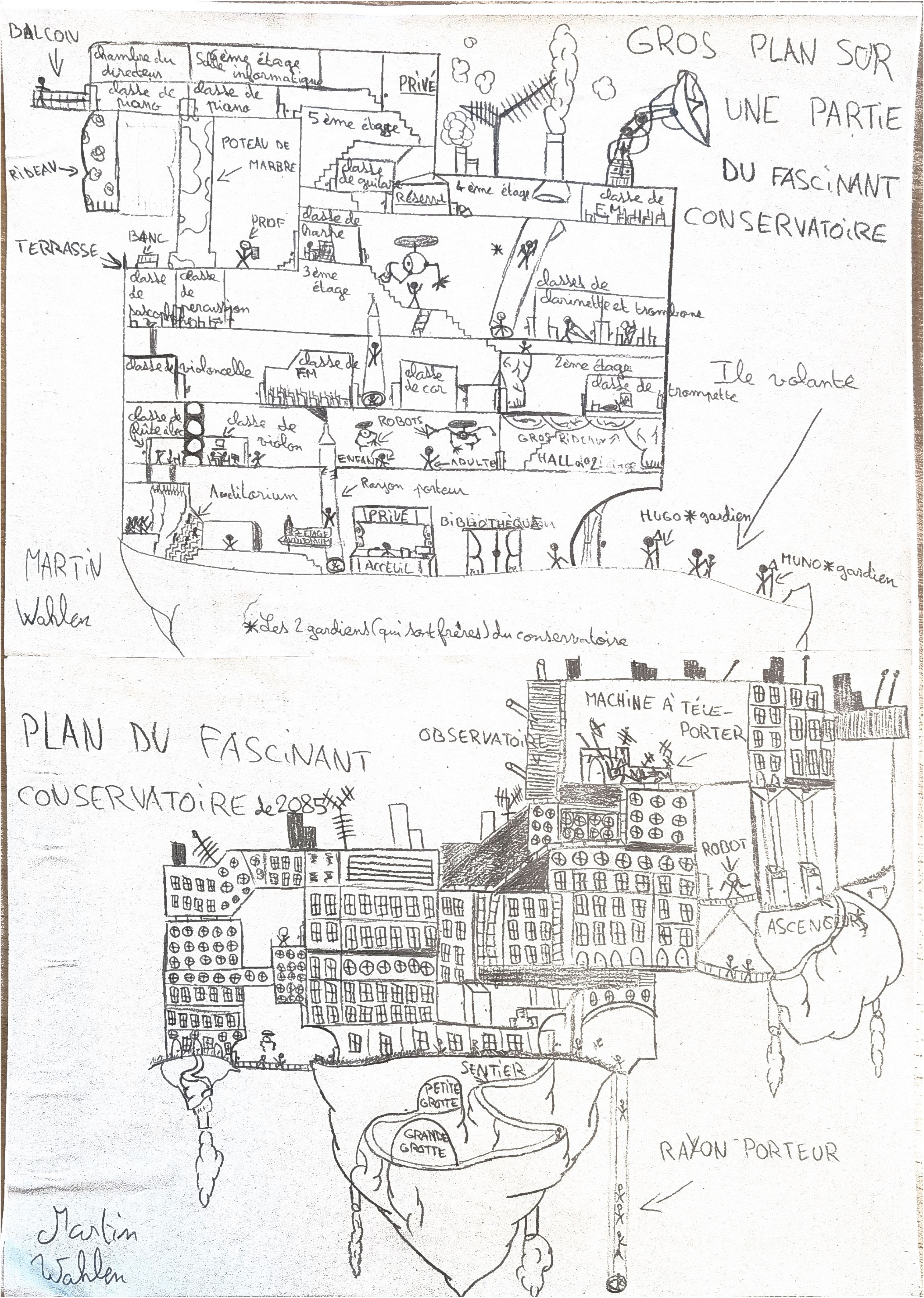 Plan détaillé du conservatoire